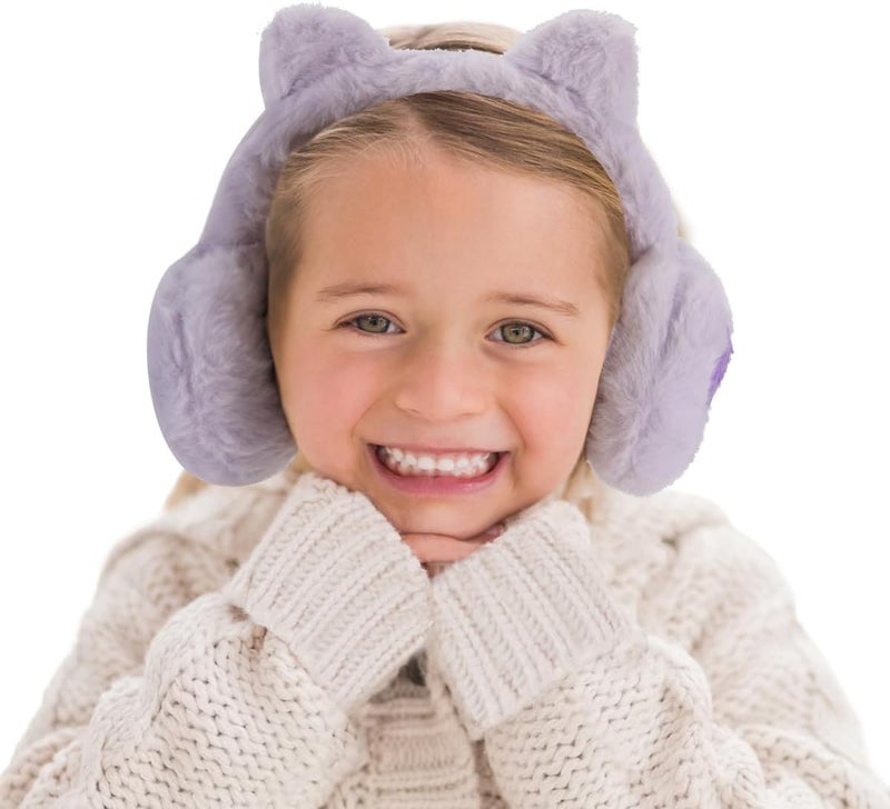KEEPFLY Store Kids Girls Winter Earmuffs Warm Cute Plush Cat Ears Muffs Toddler Boys Ear Warmer Outdoor Ear Covers - Image 2